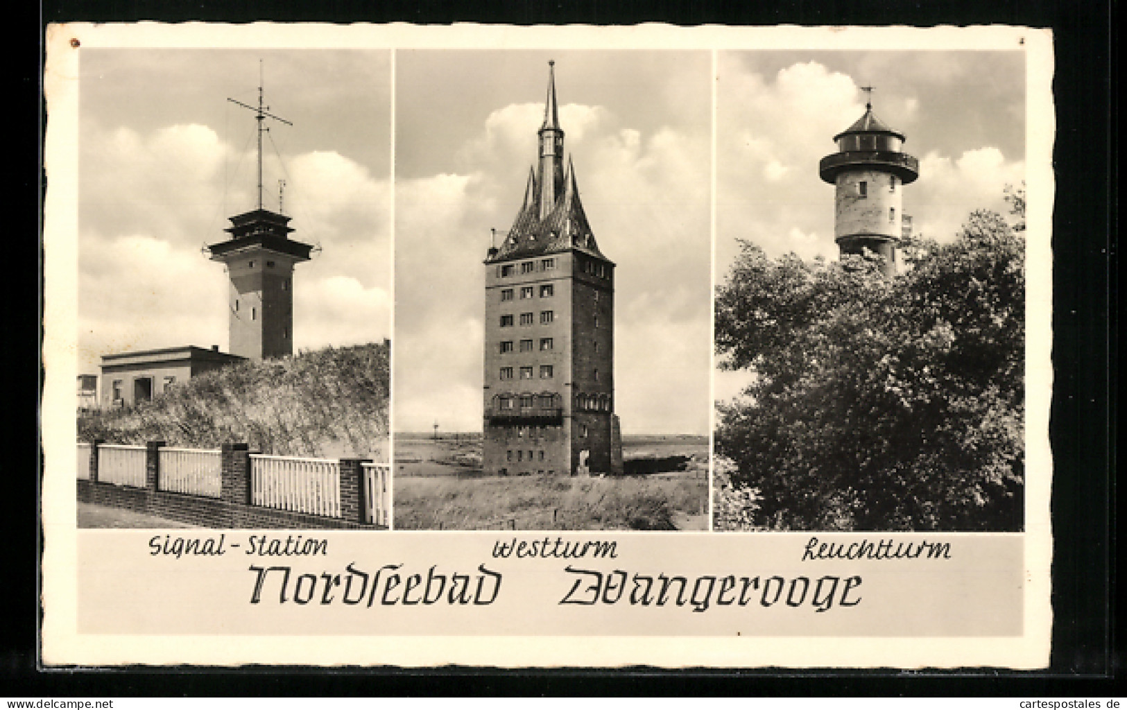AK Wangerooge, Signalstation, Westturm, Leuchtturm  - Wangerooge
