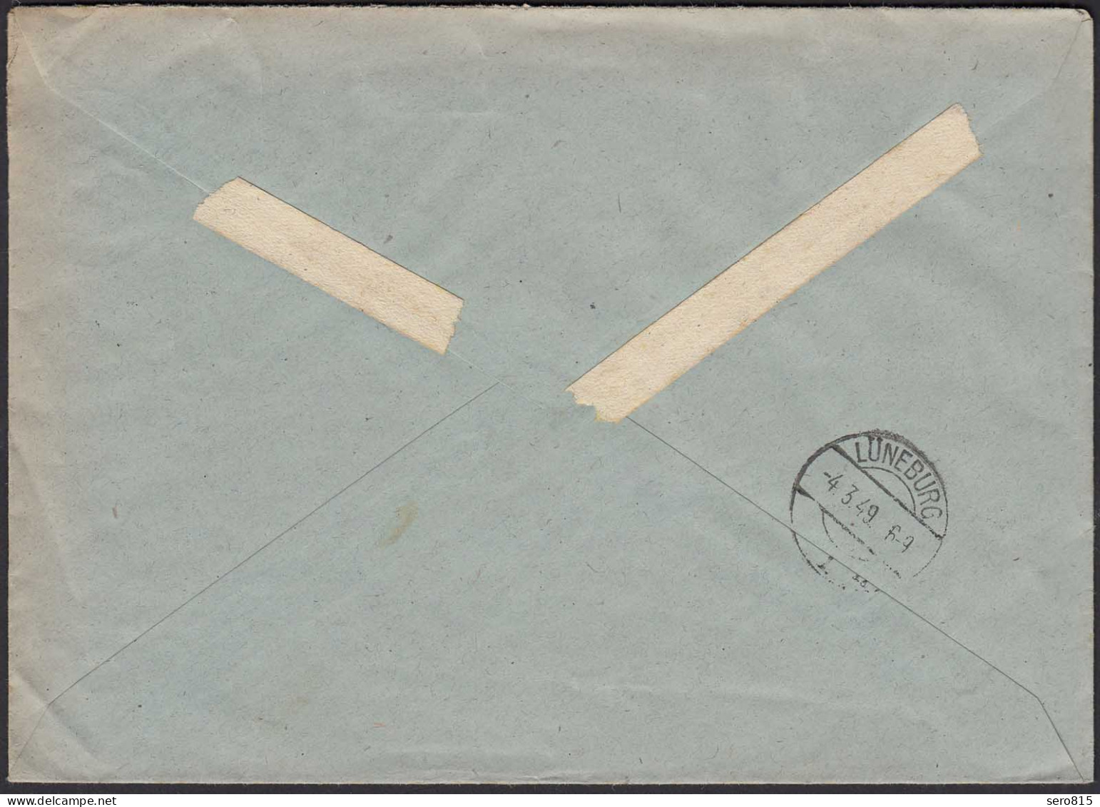 1949 R-Brief Provisorischer R-Zettel Uelzen - Lüneburg  (20616 - Other & Unclassified