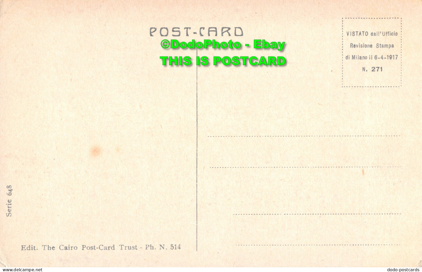 R417361 Port Said. The Port And Office Of The Suez Canal Co. The Cairo Post Card - World