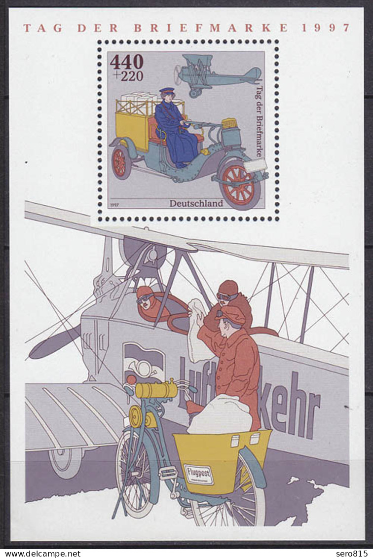 Bund BRD Luftverkehr  MiNr. Bl. 41 T.d.Briefmarke 1997 ** Postfrisch  (5489 - Autres & Non Classés