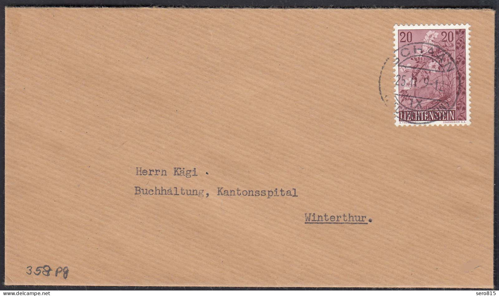 Liechtenstein Brief Schaan Nach Winterthur Mi. 358  (23040 - Sonstige & Ohne Zuordnung