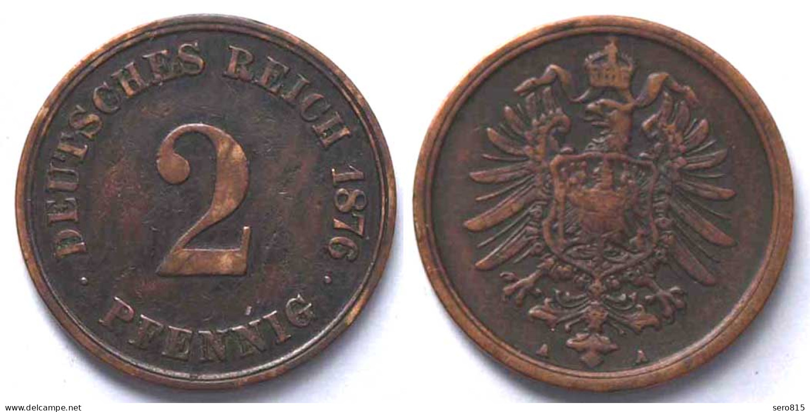 2 Pfennig Kaiserreich EMPIRE 1876 A Jäger 2     (21944 - 10 Pfennig
