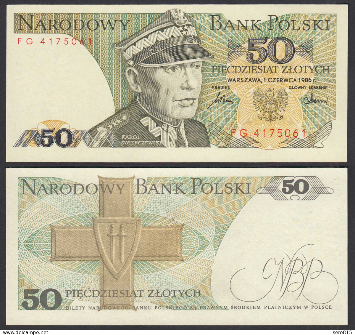 Polen - Poland 50 Zlotty Banknote 1986 Pick 142c UNC (1)  (26761 - Polen