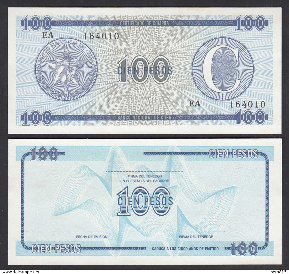 Kuba - Cuba 100 Peso Foreign Exchange Certificates 1985 Pick FX17 UNC (1) (26764 - Autres - Amérique