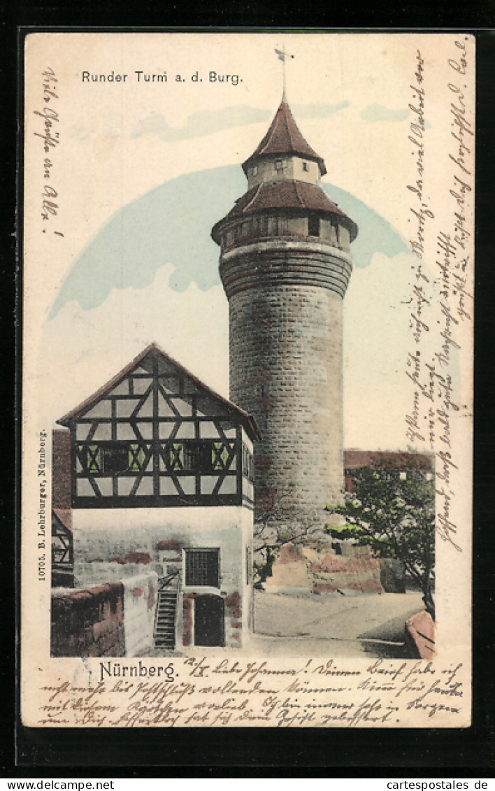 AK Nürnberg, Runder Turm A. D. Burg  - Nuernberg