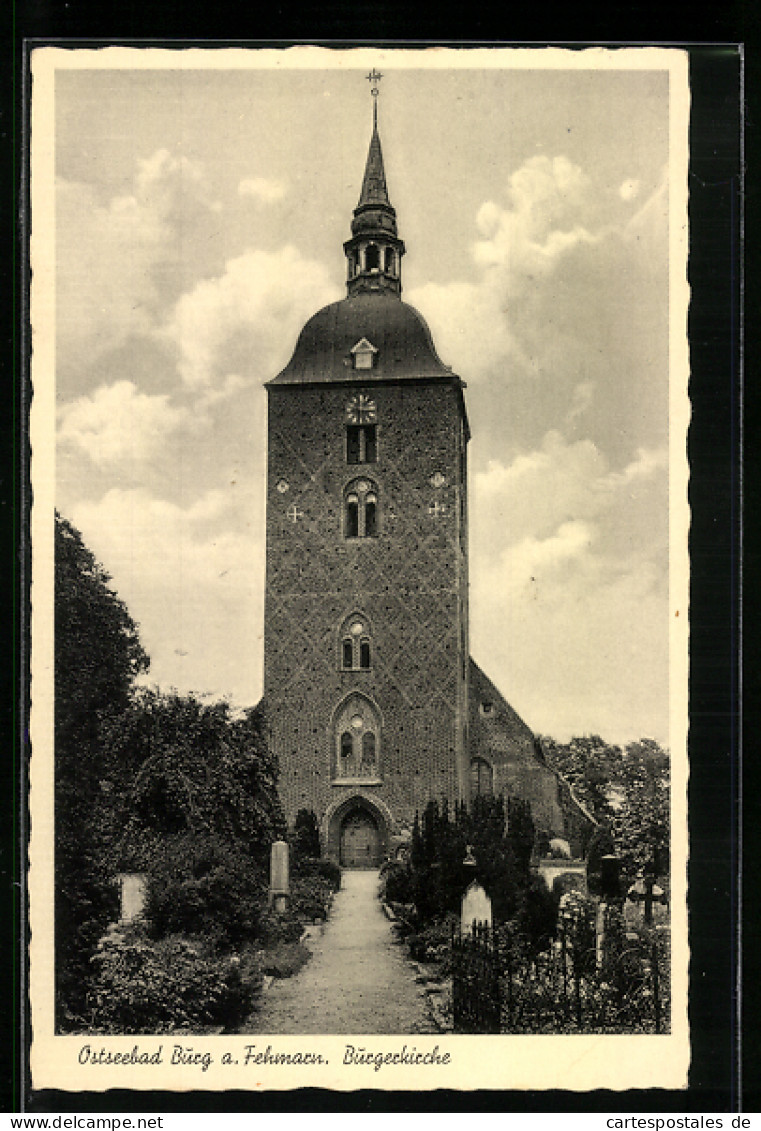 AK Burg A. Fehmarn, Blick Auf Die Bürgerkirche  - Fehmarn