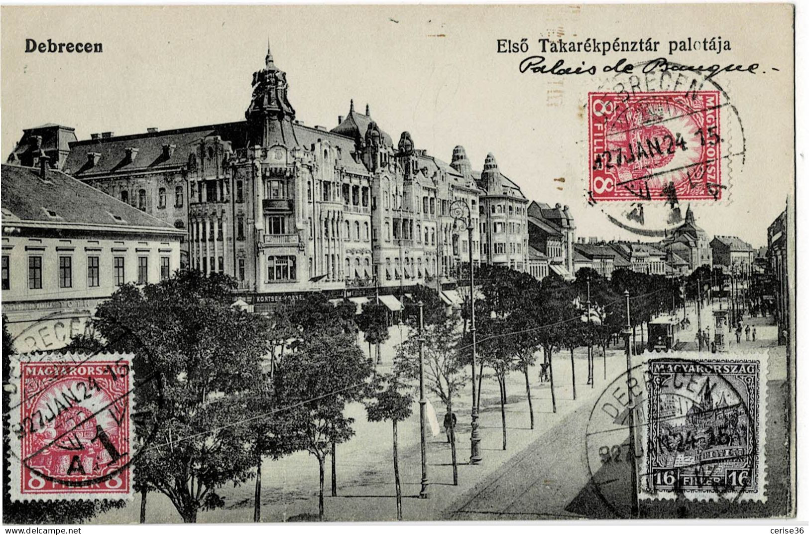 Debrecen Elso Takarekpenztar Palotaja Circulée En 1927 - Hongrie