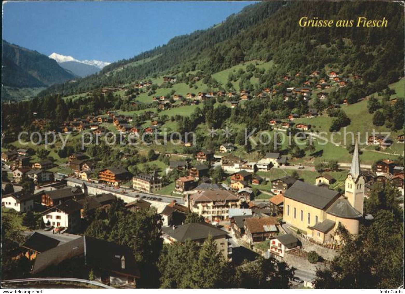 11979557 Fiesch Weisshorn Kirche Teilansicht Fiesch - Altri & Non Classificati