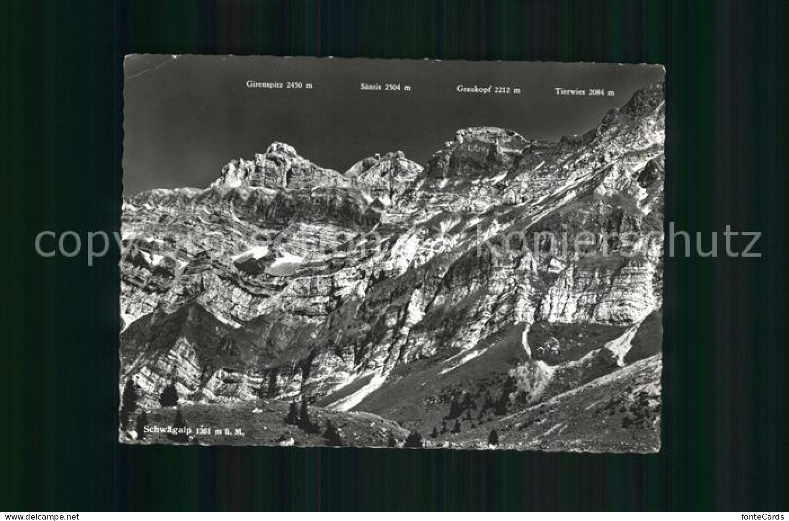 11979547 Schwaegalp AR Girenspitz Saentis Graukopf Tierwies  Schwaegalp - Otros & Sin Clasificación