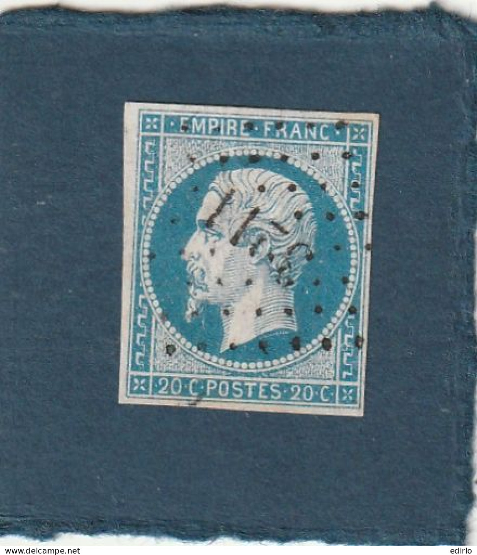 ///   FRANCE /// N° 14 Bleu 20cts  Bleu  Clair  Saint Medard De Guiziere Gironde - 1853-1860 Napoleone III