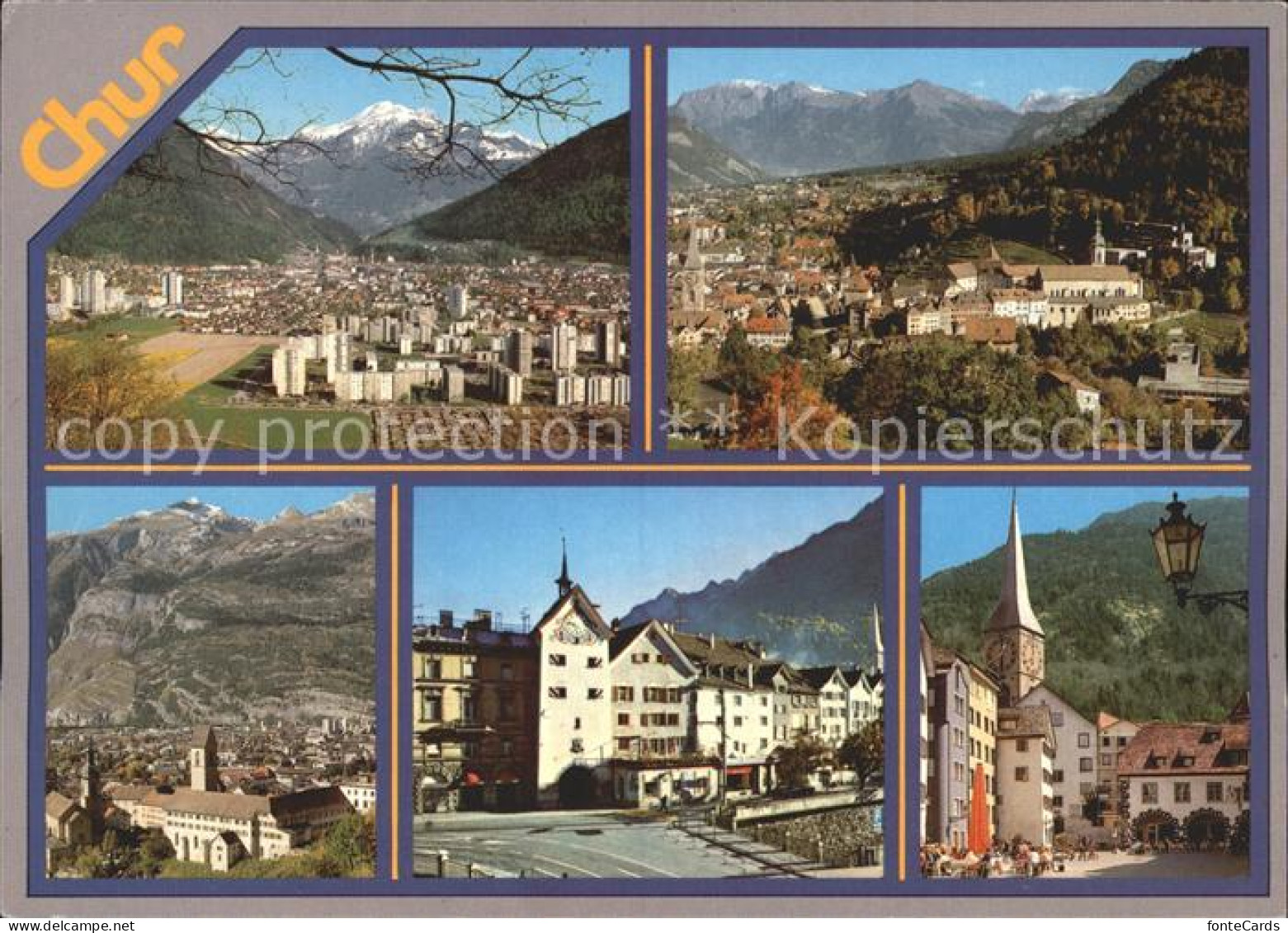 11975887 Chur GR Mit Churer Joch Rheintal Obertor Und Arcas Chur - Sonstige & Ohne Zuordnung