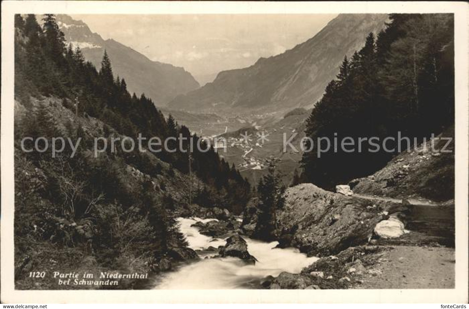 11965207 Schwanden GL Partie Im Niedernthal Bergbach Schwanden GL - Other & Unclassified