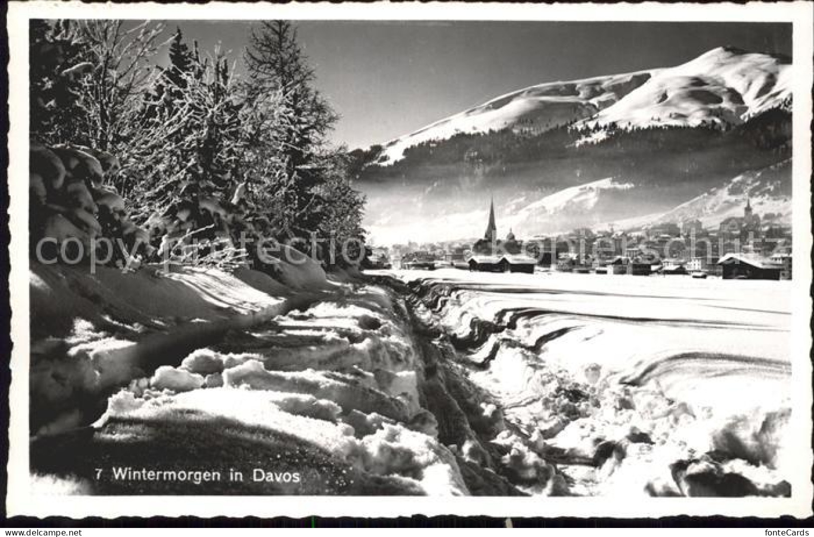 11965177 Davos GR Wintermorgen Wintersportplatz Davos Platz - Sonstige & Ohne Zuordnung