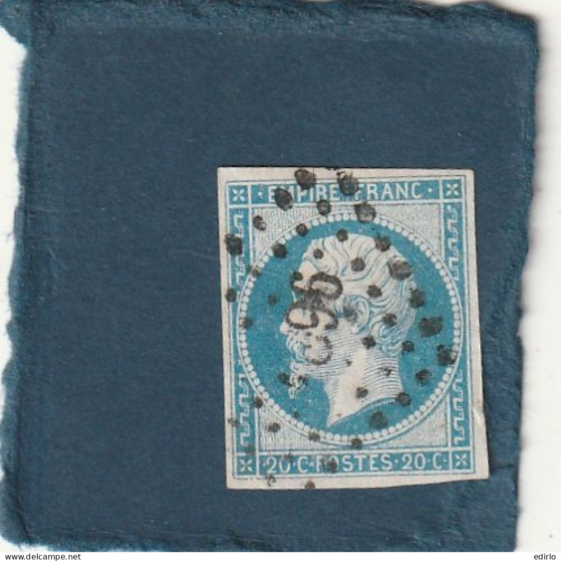 ///   FRANCE /// N° 14 Bleu 20cts  Bleu  Clair  Lesmond AUDE - 1853-1860 Napoleon III