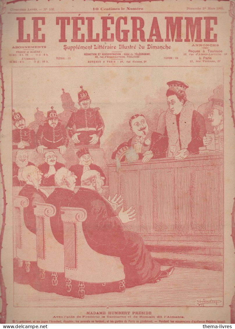 Revue LE TELEGRAMME   N°106 Mars 1903    (CAT4091 / 106) - 1900 - 1949