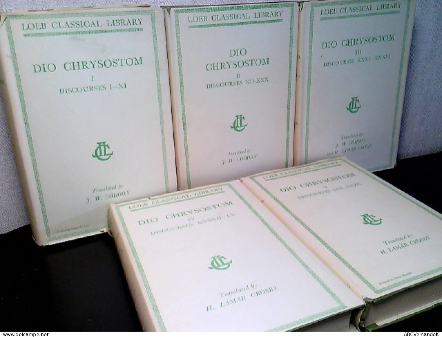 Konvolut: 5 Bände Dio Chrysostom - Band I - Band V. - Reprint Des Originals Von 1932 - Philosophy