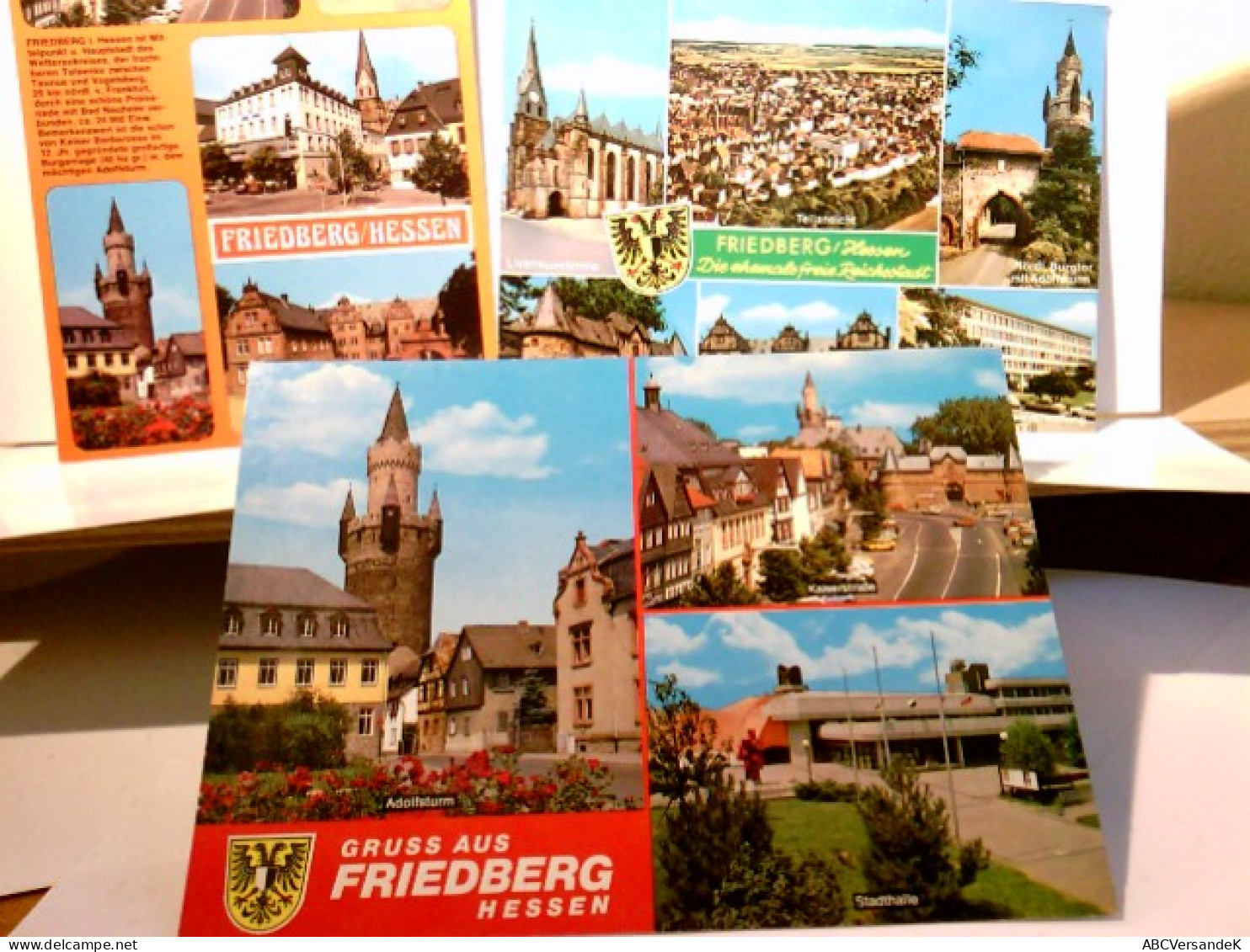 Friedberg / Hessen. Konvolut. 4 X Alte Ansichtskarte / Postkarte Farbig, Ungel., Ca 70 / 80ger Jahre ?. 2 X Me - Andere & Zonder Classificatie