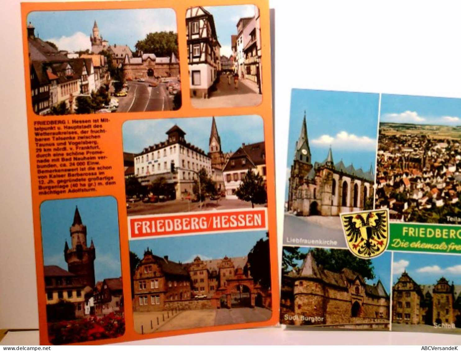 Friedberg / Hessen. Konvolut. 4 X Alte Ansichtskarte / Postkarte Farbig, Ungel., Ca 70 / 80ger Jahre ?. 2 X Me - Sonstige & Ohne Zuordnung