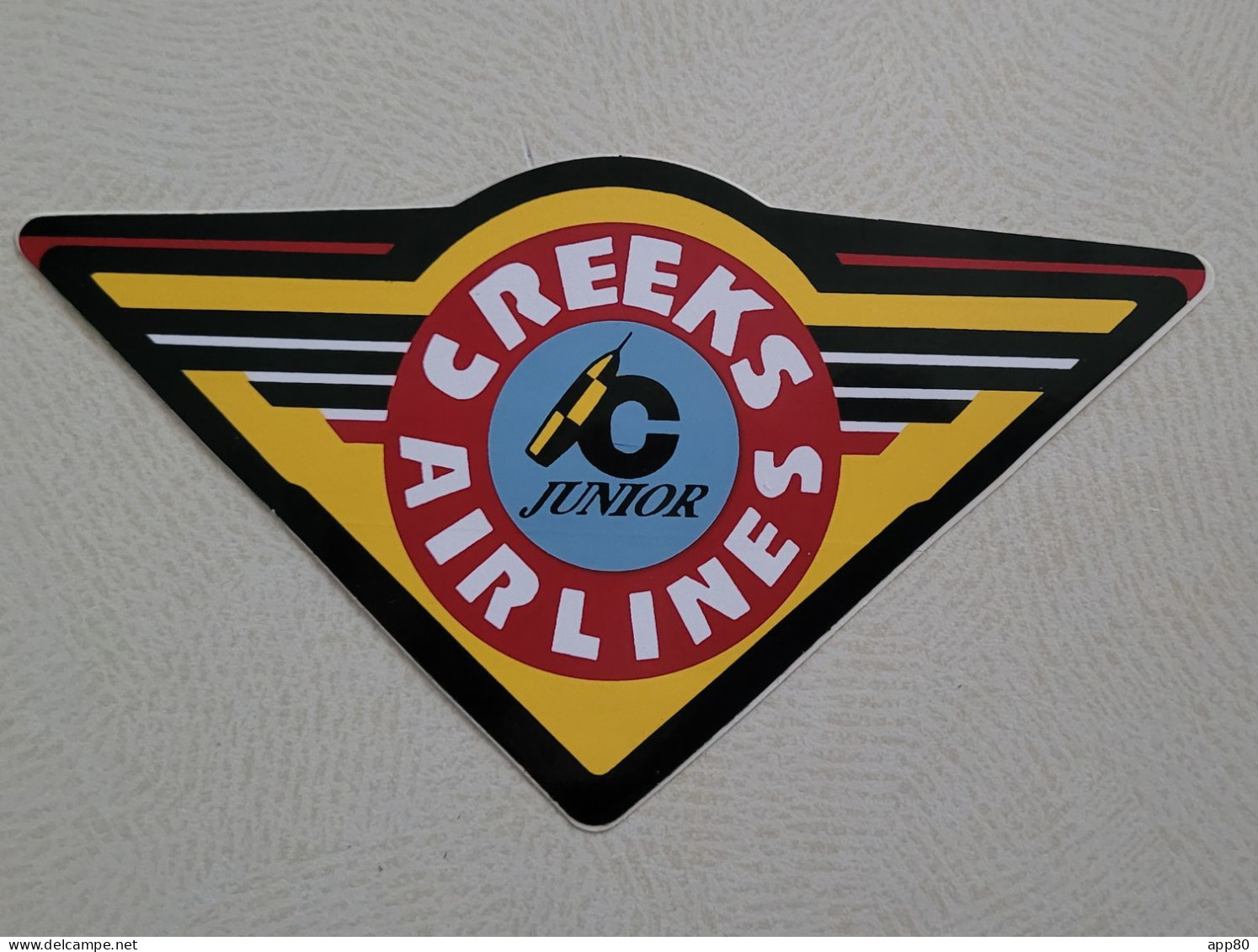 Autocollant Vintage Marque Creeks Junior - Creeks Airlines - Aufkleber