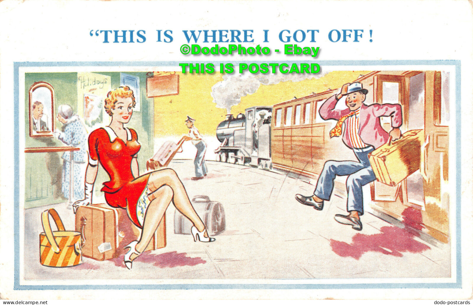 R417060 This Is Where I Got Off. Super Comic Post Card. 1950 - World