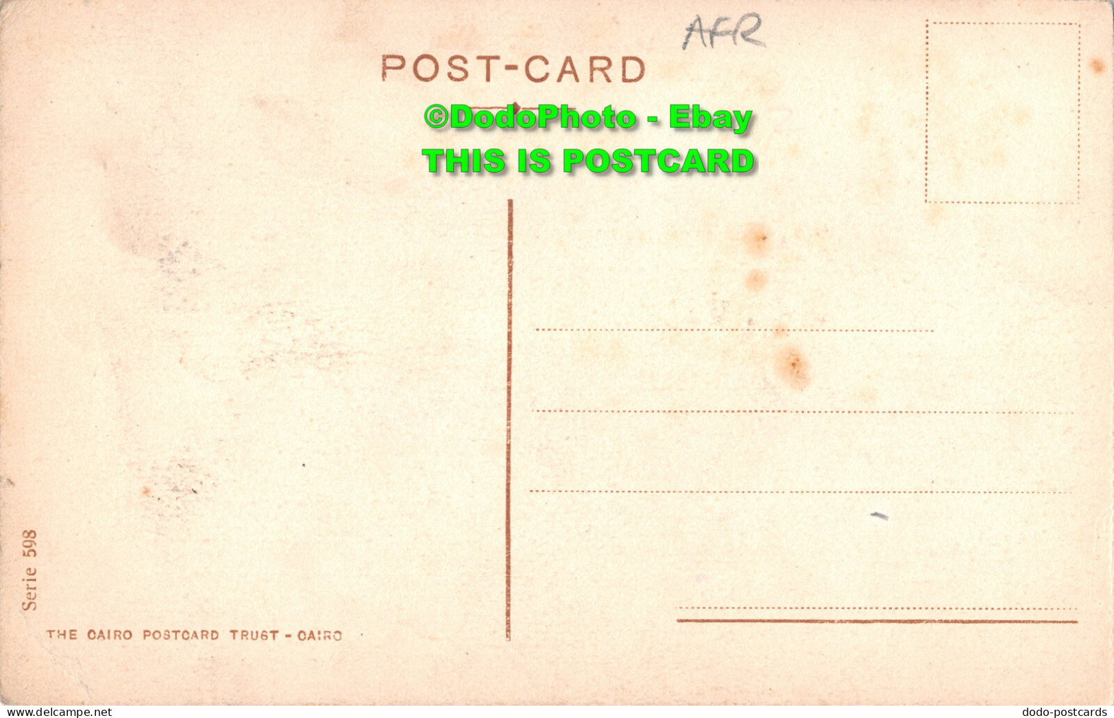 R417069 Alexandria. Mahmoudieh Canal. The Cairo Postcard Trust. Serie. 598 - Monde