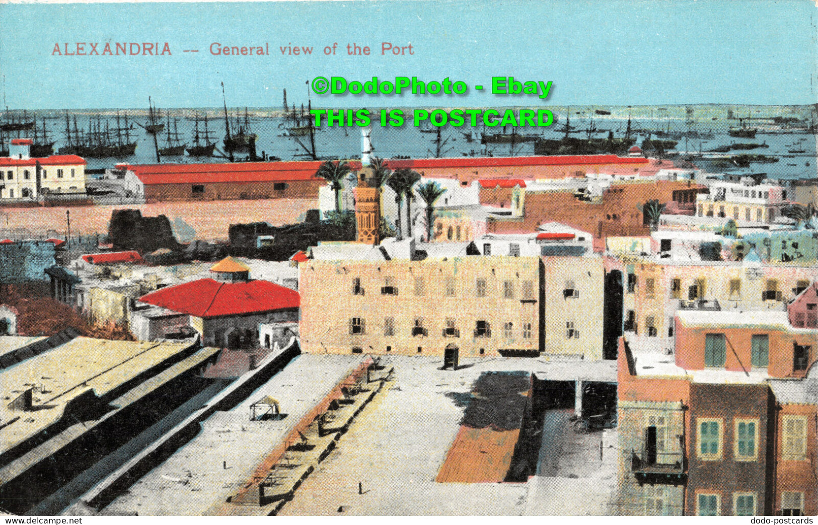 R417070 Alexandria. General View Of The Port. The Cairo Post Card Trust. Serie. - World