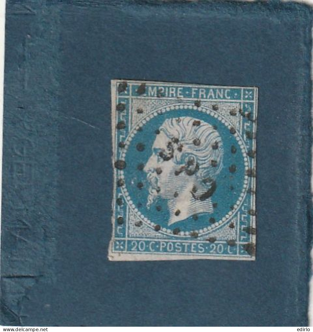 ///   FRANCE /// N° 14 Bleu 20cts  Bleu  Clair   Losange SPO - 1853-1860 Napoléon III.