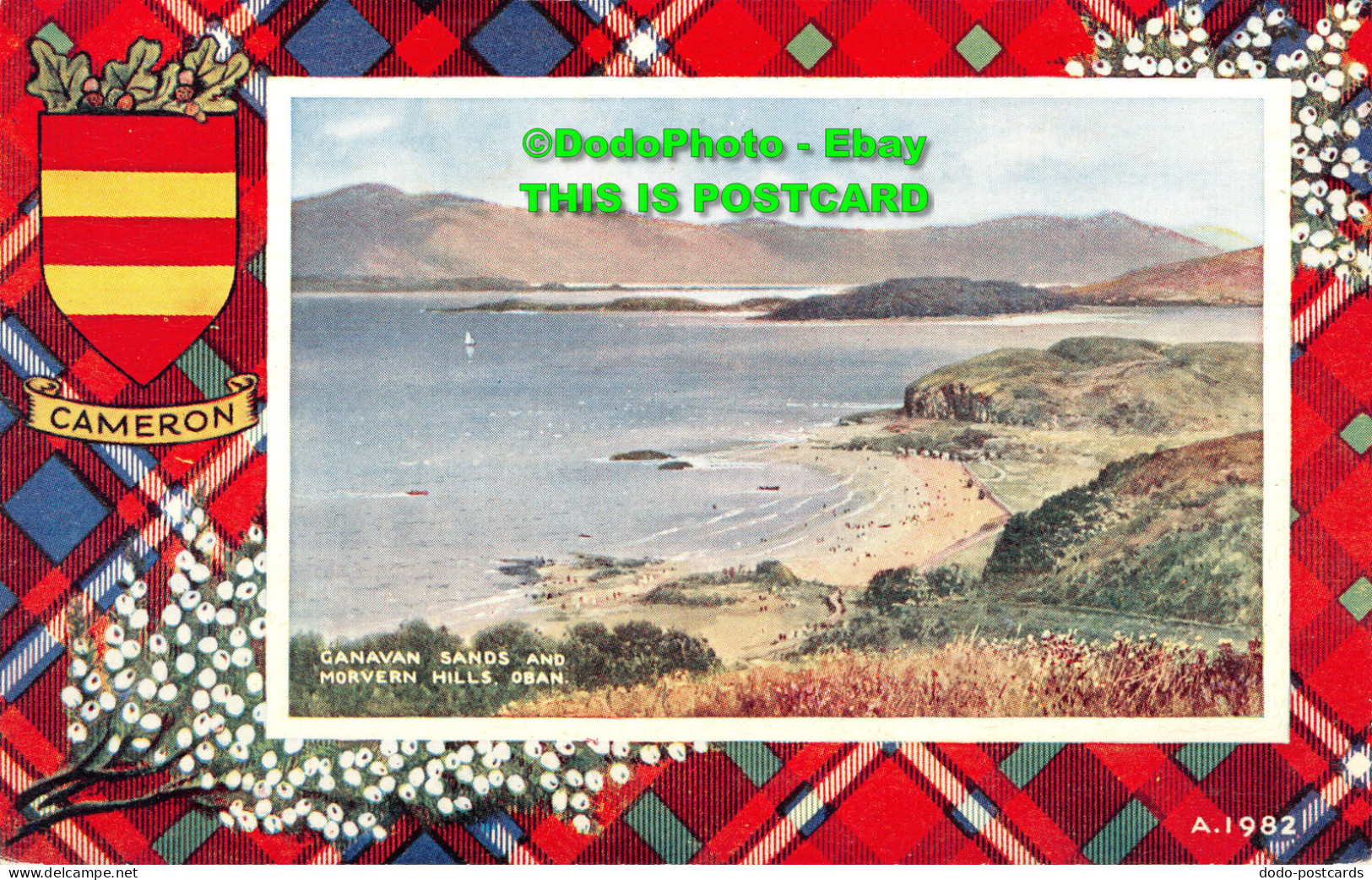 R417078 Oban. Ganavan Sands And Morvern Hill. Cameron. Valentine. Art Colour. 12 - World