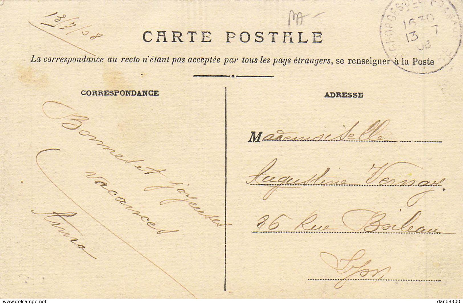 RARE  38 SAINT GEORGES D'ESPERANCE LA PLACE HOTEL VERNAY ANIMEE ET COLORISEE - Other & Unclassified