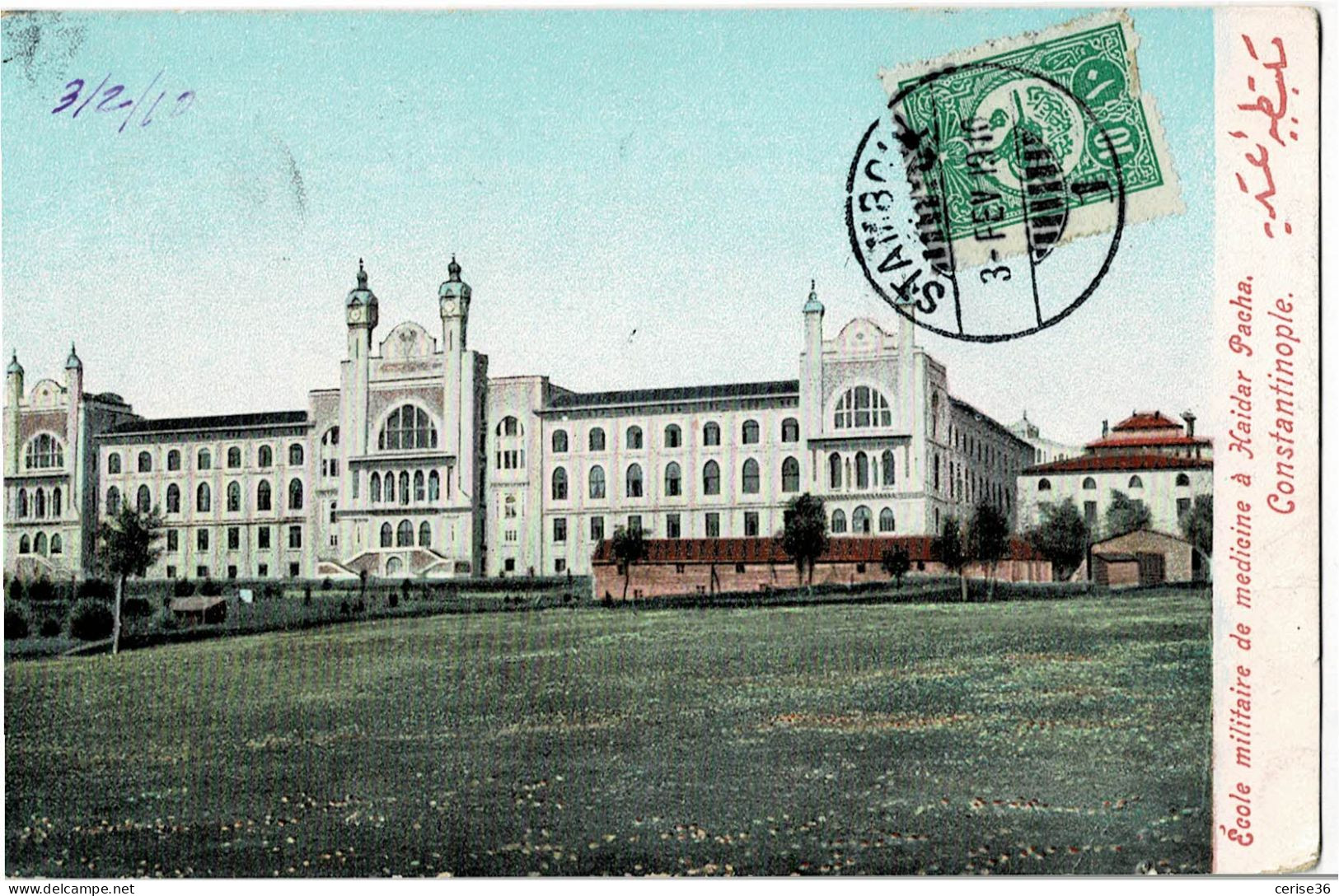 Constantinople Ecole Militaire De Medecine à Haidar Pacha Circulée En 1910 - Turkey