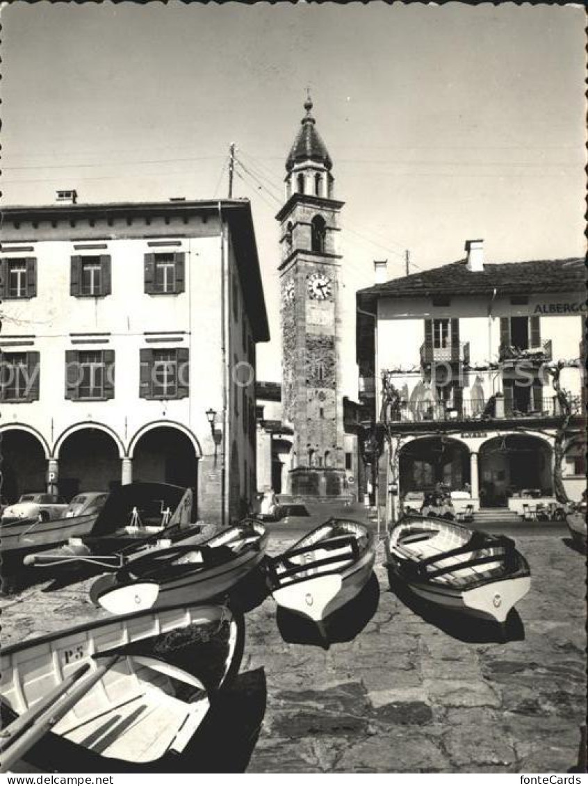 12088879 Ascona TI Boote Kirche Hafen Ascona - Sonstige & Ohne Zuordnung