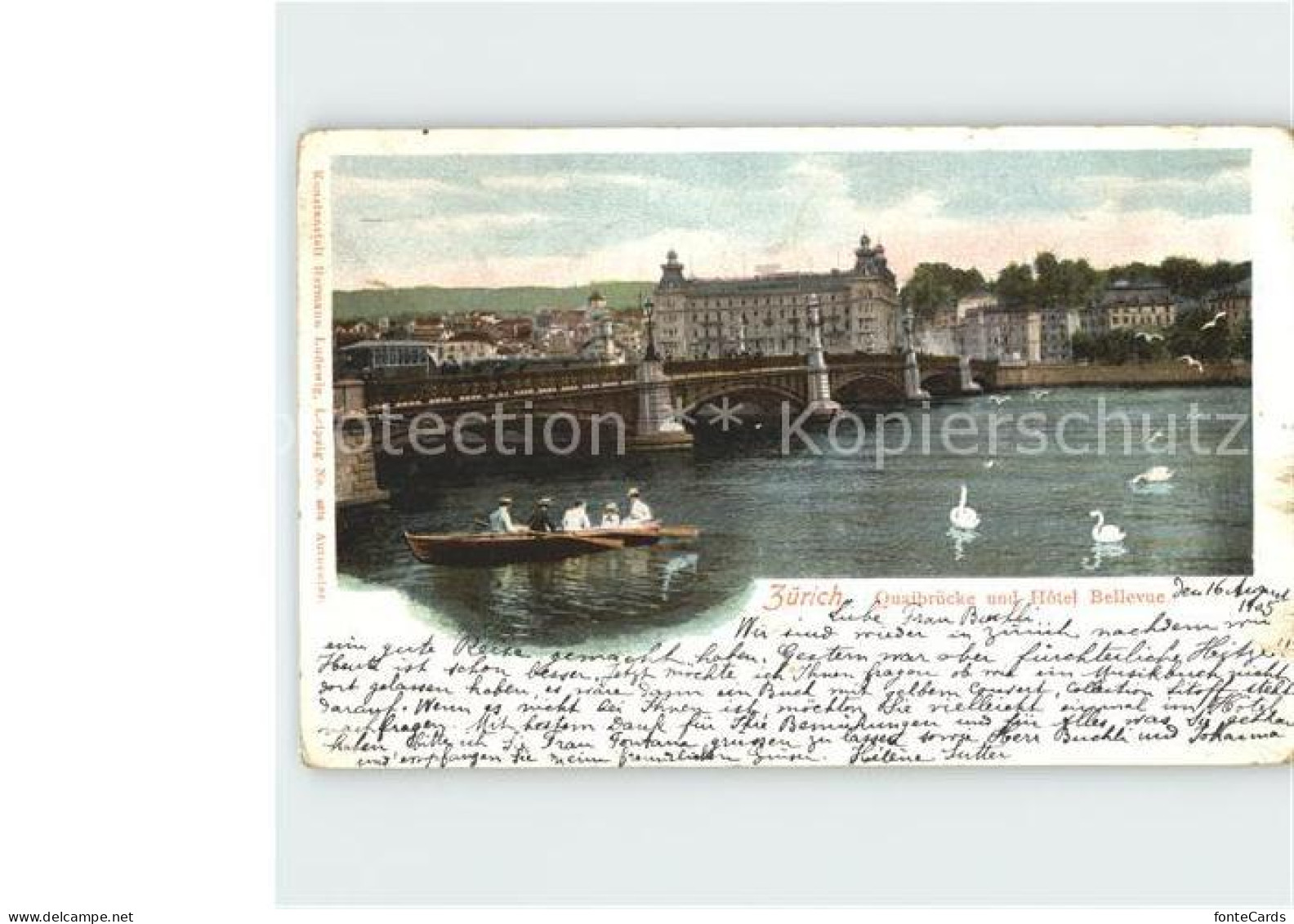 12079369 Zuerich Hotel Bellevue Mit Quaibruecke Zuerich - Other & Unclassified