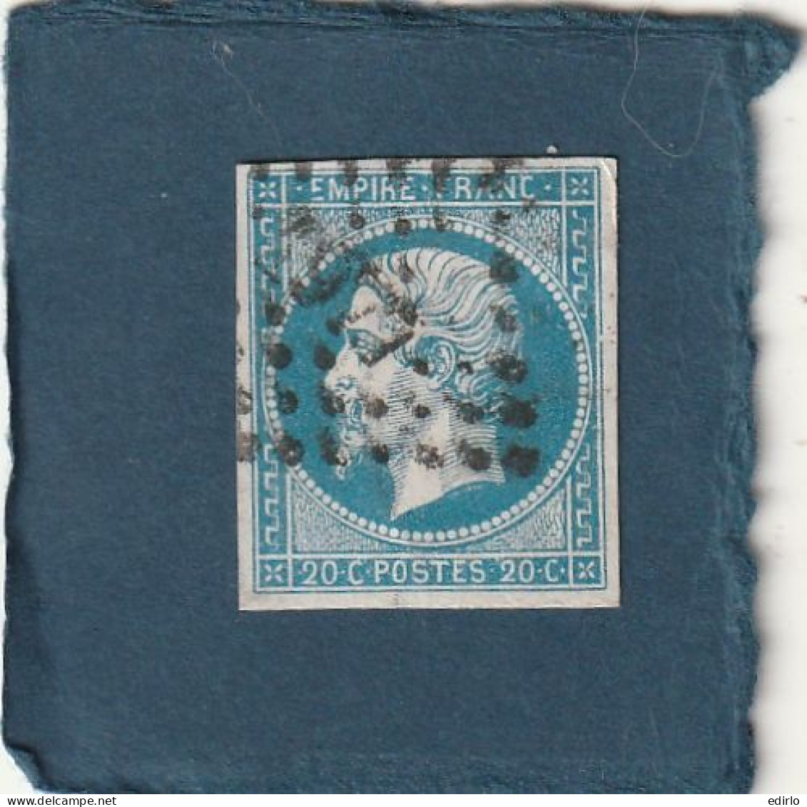 ///   FRANCE /// N° 14 Bleu 20cts  Bleu  Clair   MERY SUR SEINE - 1853-1860 Napoleon III