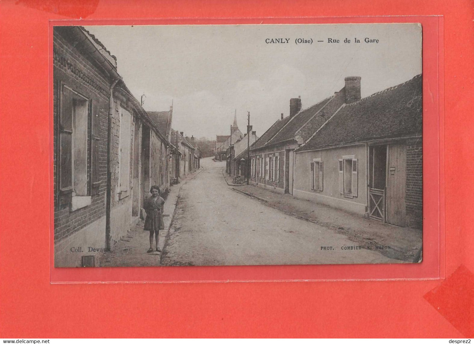 60 CANLY Cpa Animée Rue De La Gare           Coll Devaux - Sonstige & Ohne Zuordnung