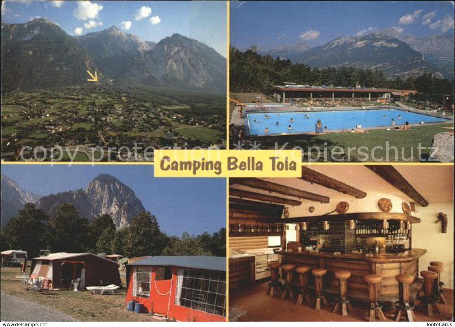 12071599 Susten Leuk Panorama Schwimmbad Camping Bella Tola Bar Susten - Altri & Non Classificati