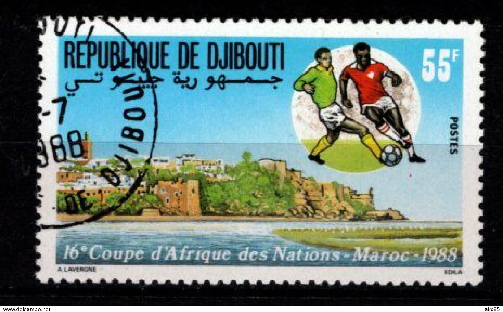 - DJIBOUTI - 1988 - YT N° 641 - Oblitéré - Coupe D'Afrique Foot - Dschibuti (1977-...)