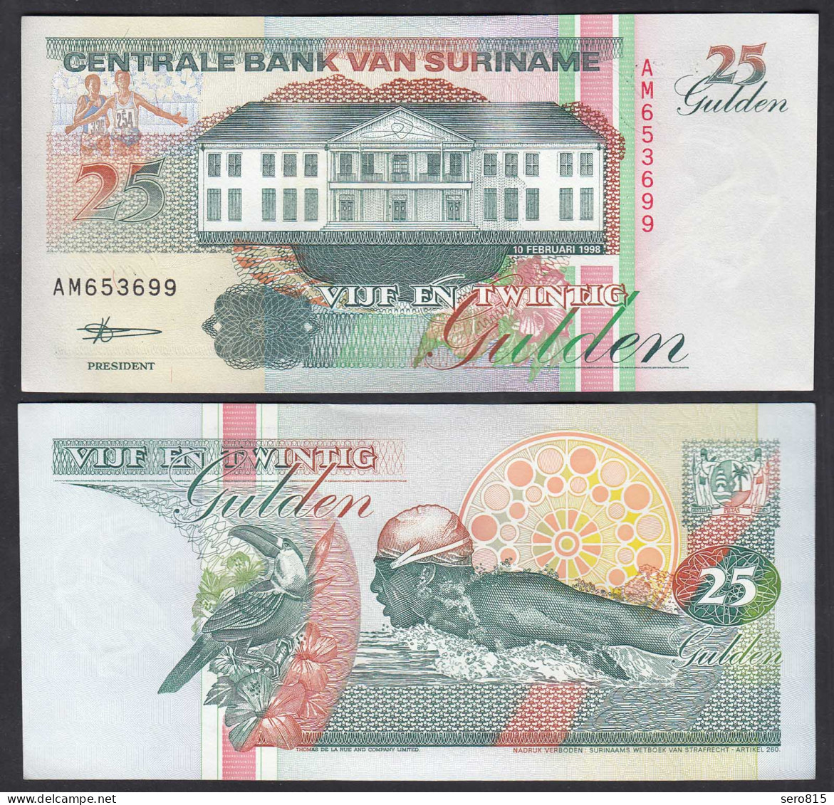 SURINAM - SURINAME 25 Gulden 1998 Pick 138d UNC (1)    (27691 - Andere - Amerika