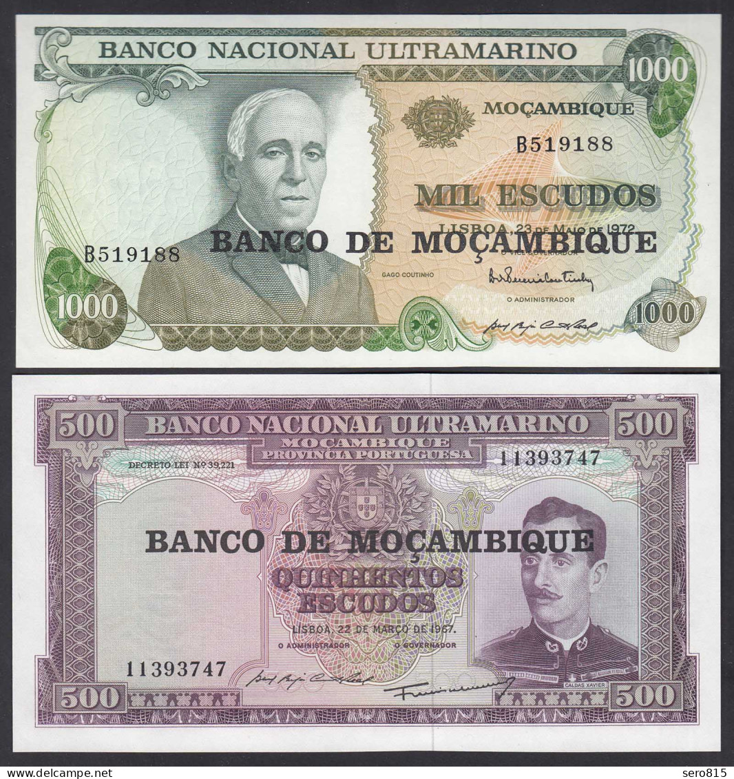 Mosambike - Mozambique 500 + 1000 Escudos 1967/72 Pick 118+119 UNC (1)  (23573 - Other - Africa