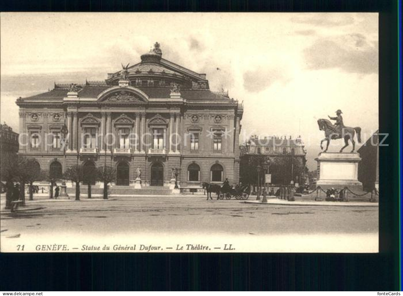 12063819 Geneve GE Le Theatre Statue Du General Dufour Geneve - Autres & Non Classés