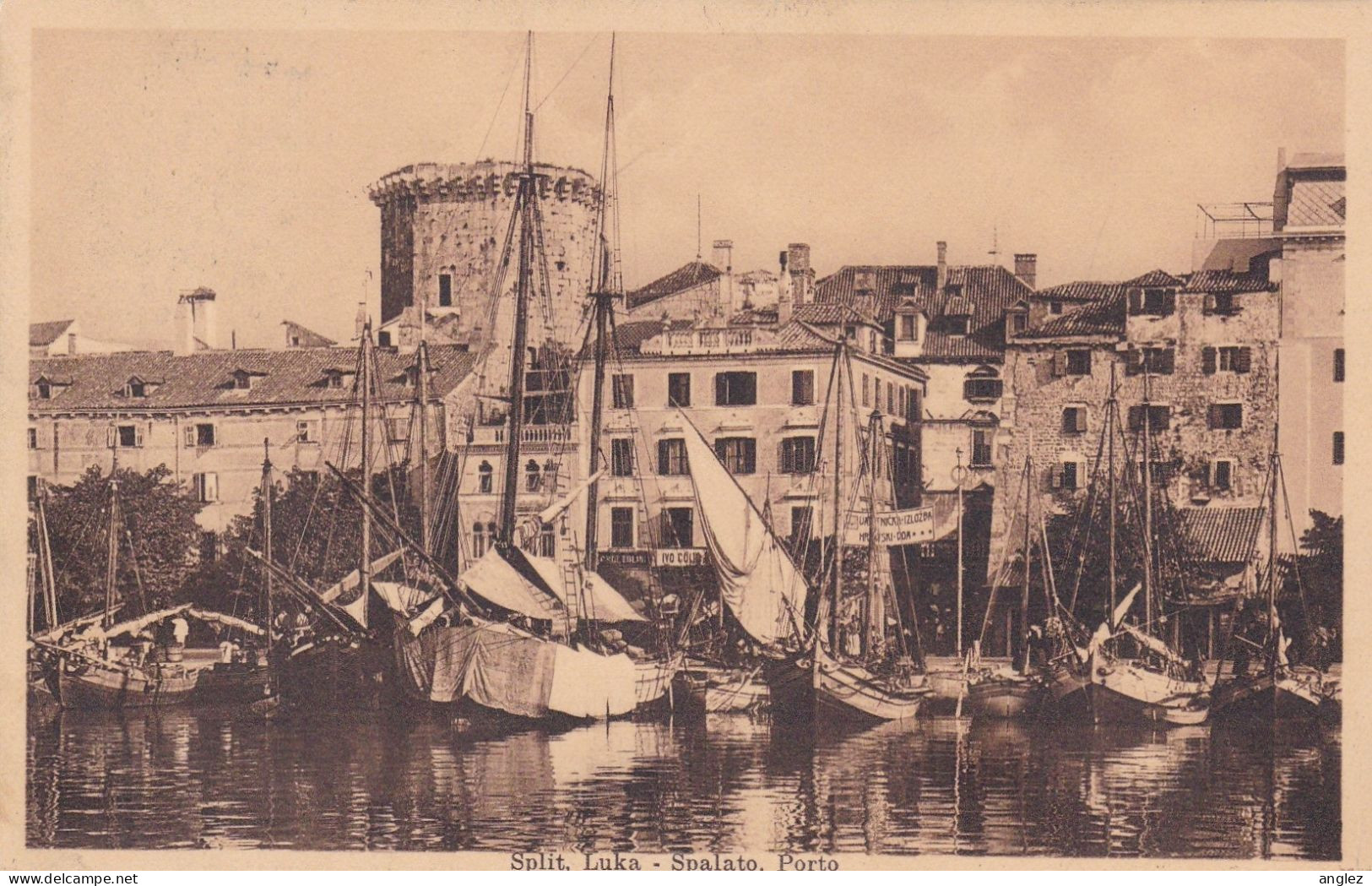 Croatia / Austria - 1910 PC Split Luka / Spalato Porto Posted To Reichenberg - Croatie