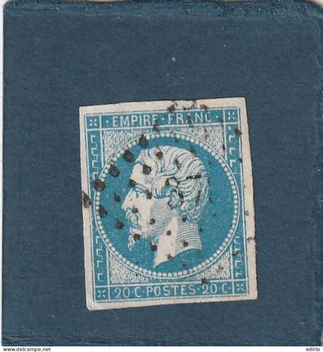 ///   FRANCE /// N° 14 Bleu 20cts  Bleu  Franc - 1853-1860 Napoléon III.