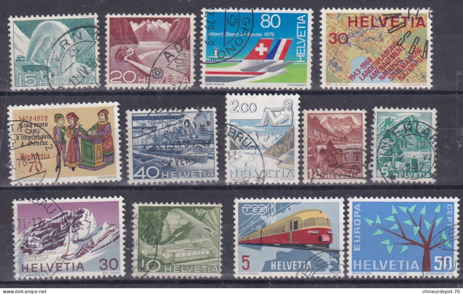 LOT SUISSE HELVETIA Swiss NON classé VOIR 10 PHOTOS