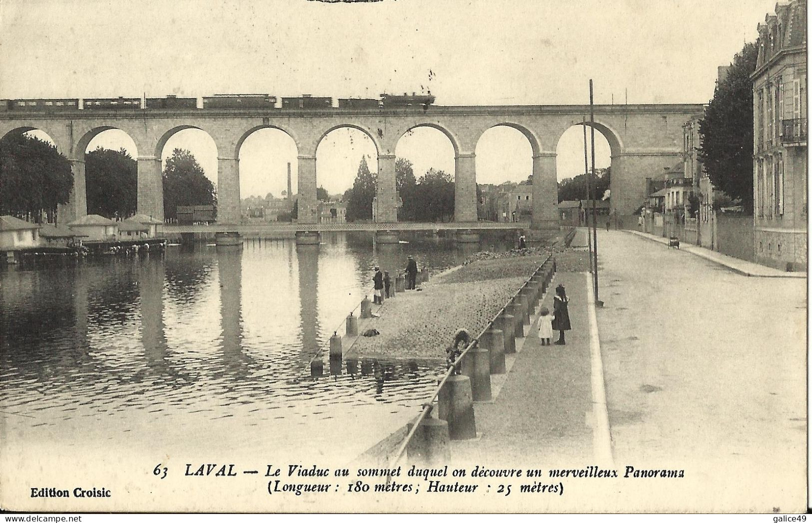 2703 CPA Cachet Militaire Du Commissaire Militaire De Laval - Le Viaduc Avec Passage D'un Train - Regimenten