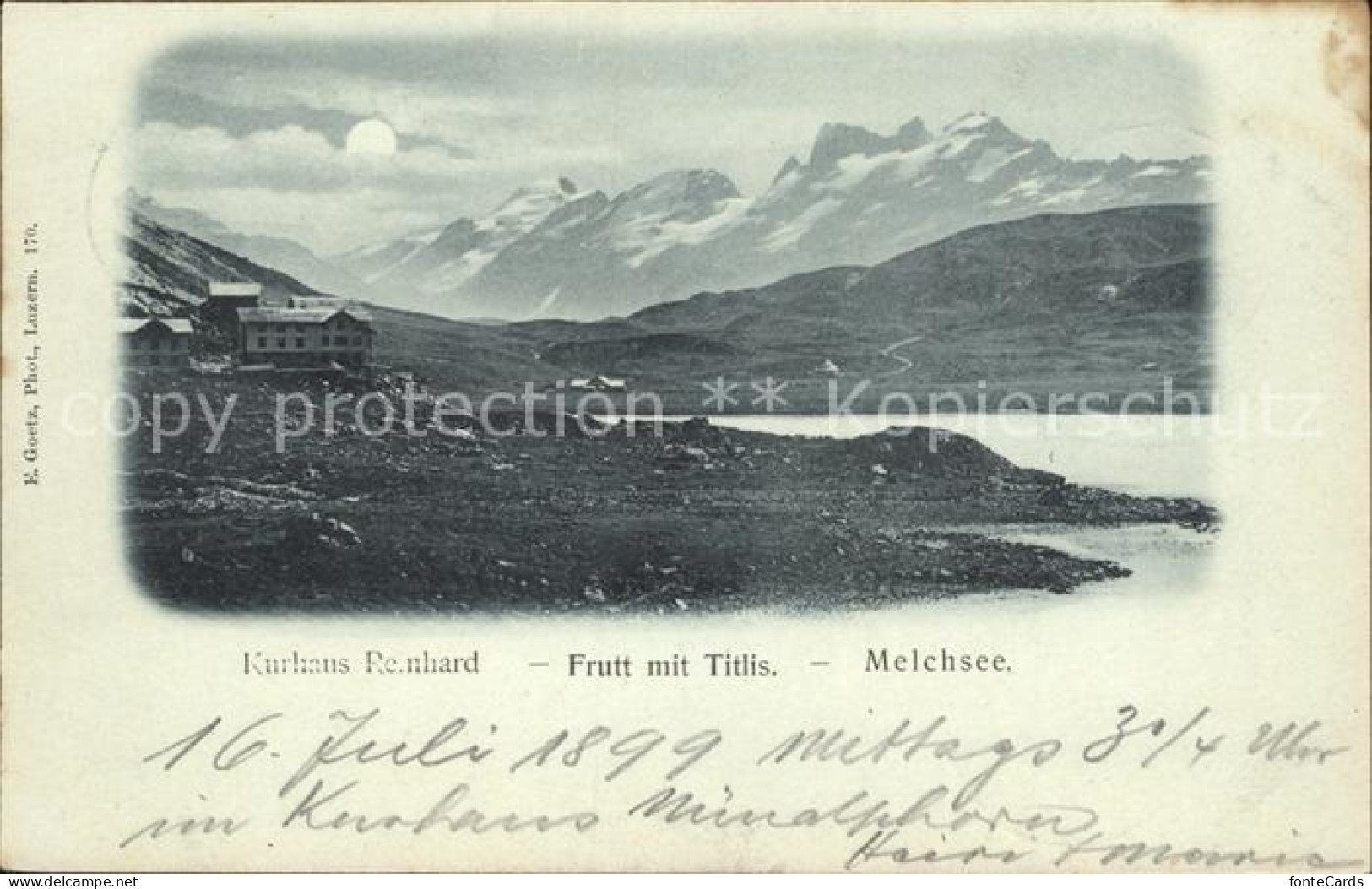 12057129 Frutt Melchsee Mit Titlis Kurhaus Frutt Melchsee - Autres & Non Classés