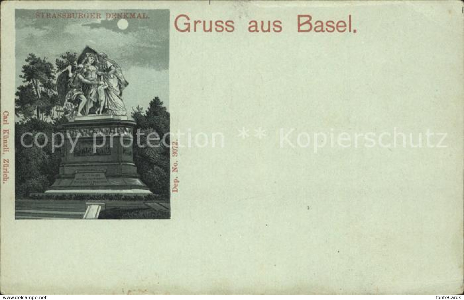 12057089 Basel BS Strassburg-Denkmal Basel BS - Altri & Non Classificati