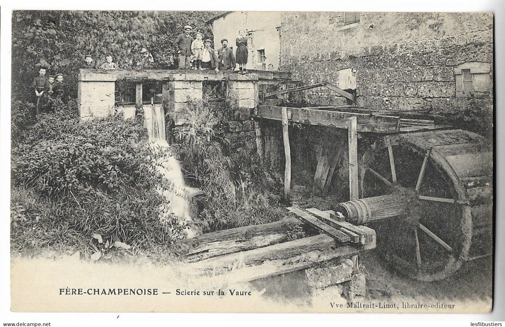 CPA 51 FERE-CHAMPENOISE Scierie Sur La Vaure - Fère-Champenoise