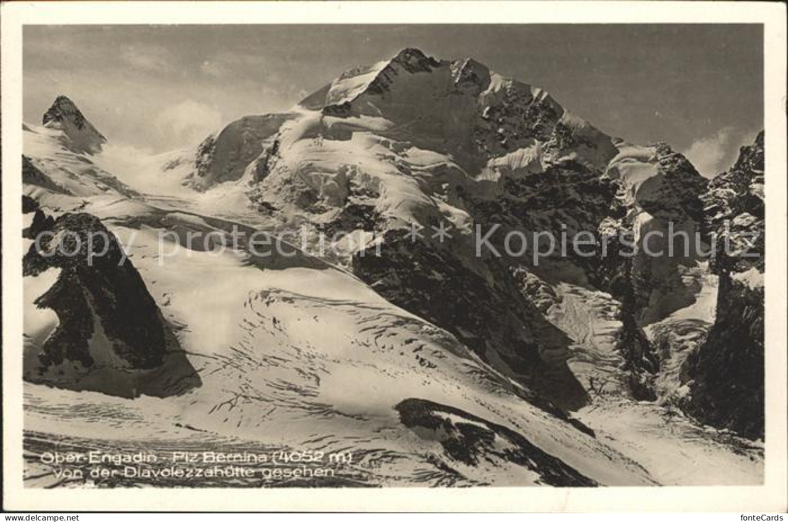 12036207 Piz Bernina Blick Von Diavolezzahuette Piz Bernina - Sonstige & Ohne Zuordnung