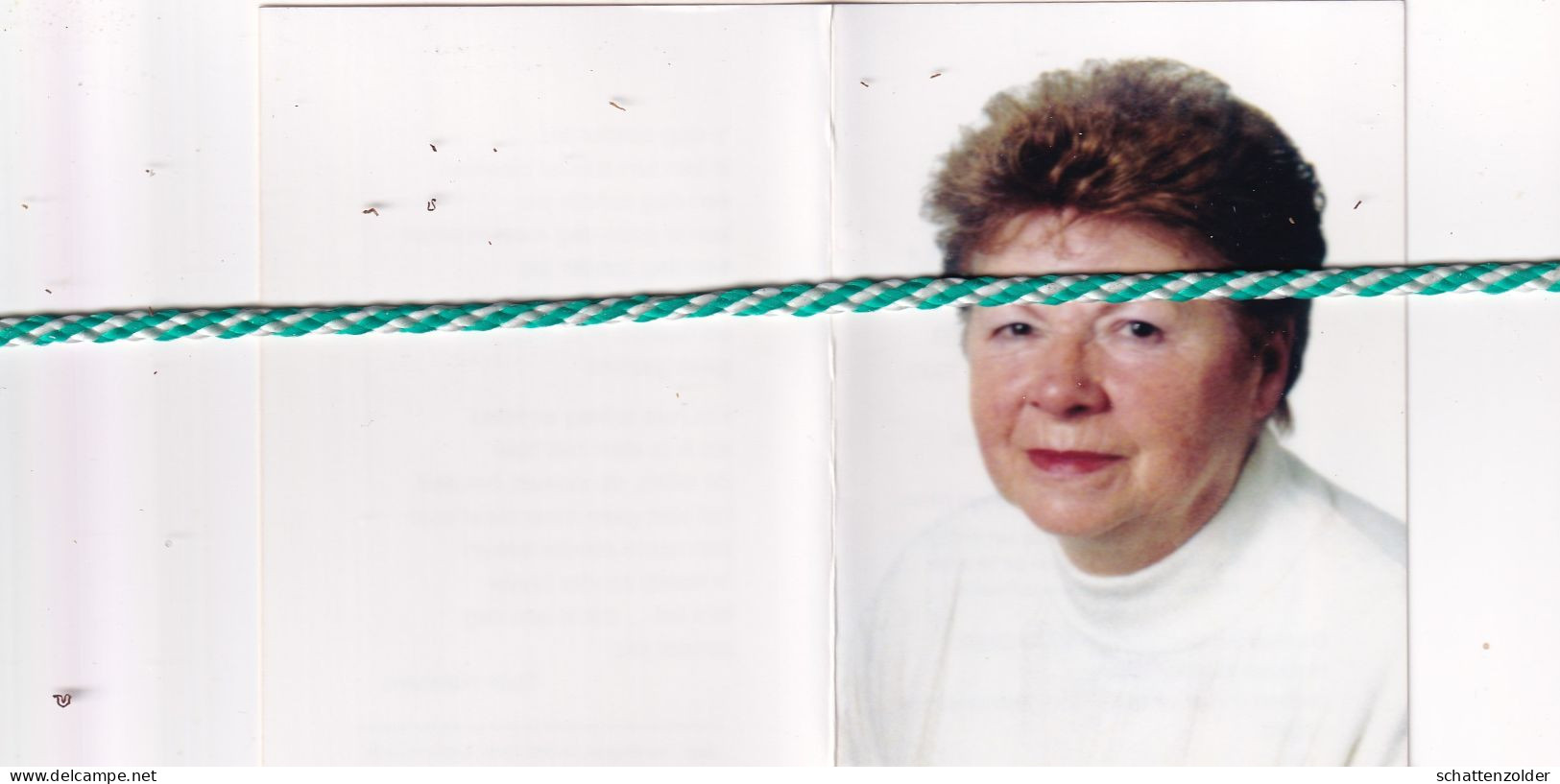 Maria Van Goethem-Van De Manacker, Beveren 1933, Wilrijk 2002. AVV VVK. Foto - Obituary Notices