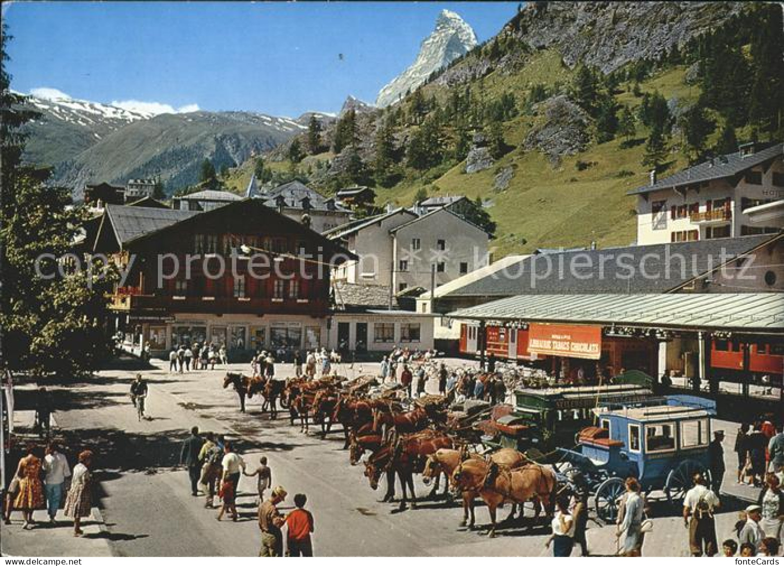 12033557 Zermatt VS Bahnhofplatz Matterhorn  - Altri & Non Classificati