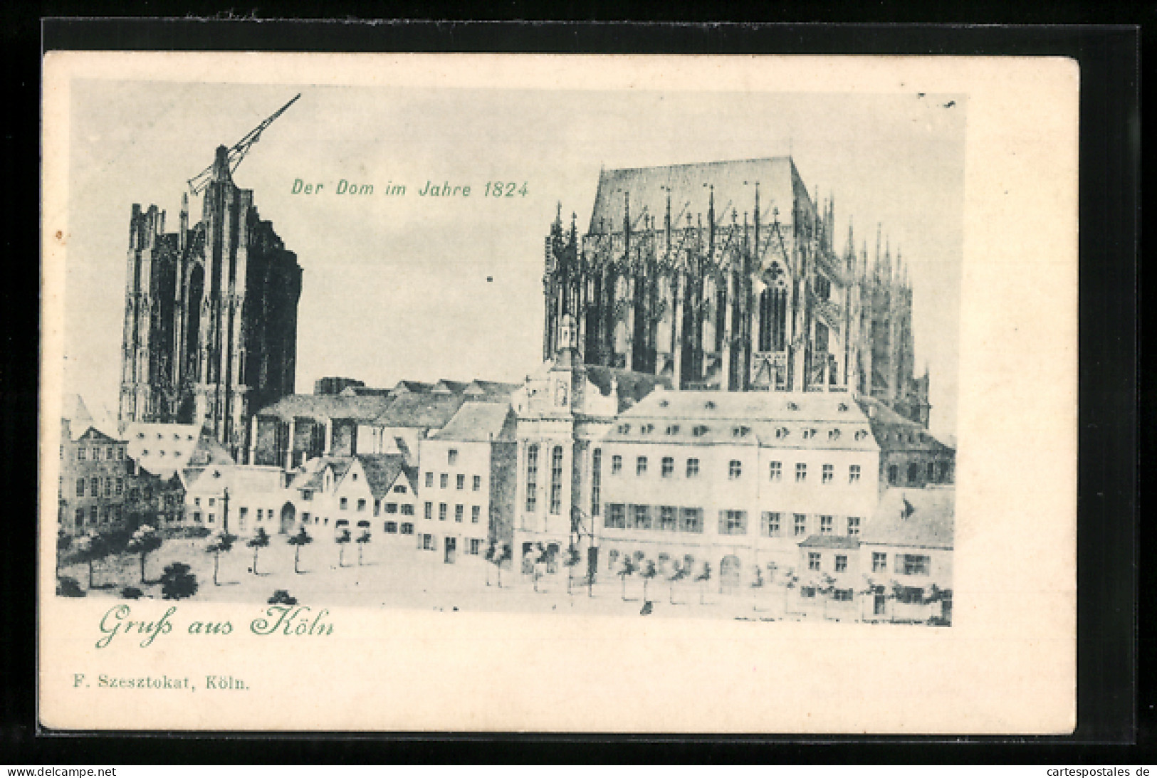 AK Köln A. Rh., Der Dom Im Jahre 1824  - Köln